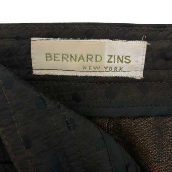 BERNARD ZINS Black Quilted Polka-Dot Trouser Pants - Picture 10 of 13
